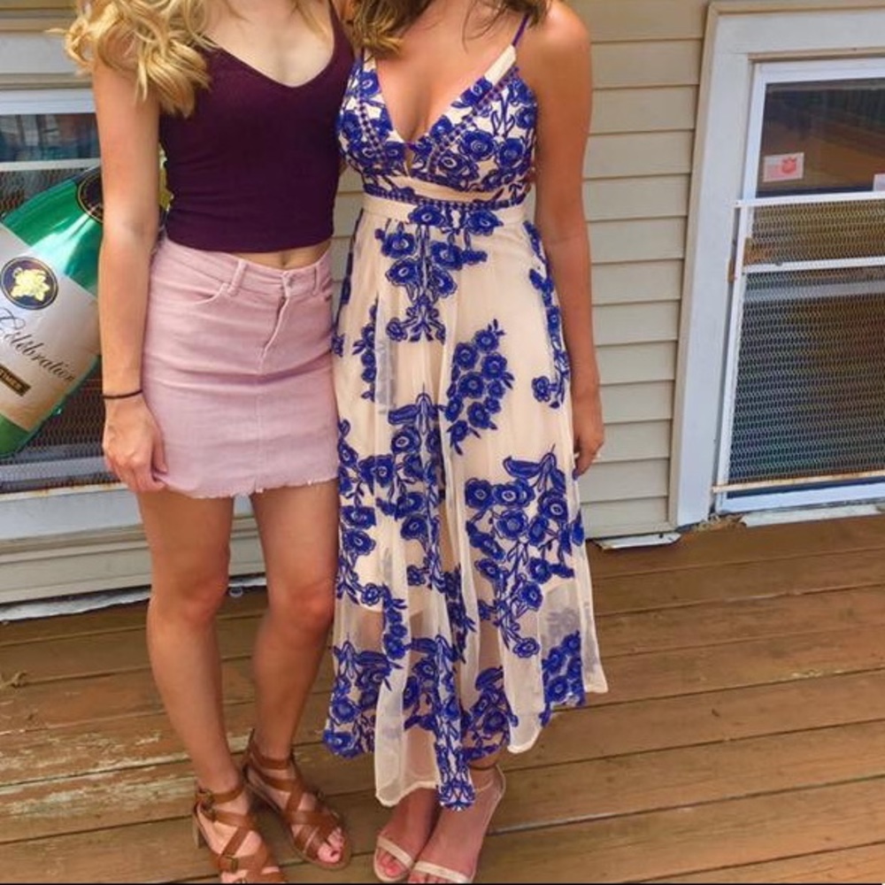 Maxi sheer floral dress